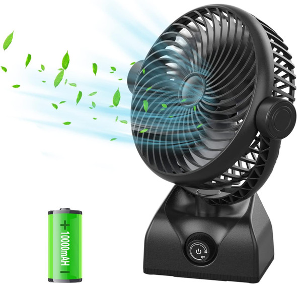 Desk Fan Oscillating Fan, 10000Mah Rechargeable Battery Powered Rotating Table Fan With Stepless Speed, Quiet Office Fan 120°Osci Desk Fan Oscillating Fan, 10000Mah Rechargeable Battery Powered Rotating Table Fan With Stepless Speed, Quiet Office Fan 120°Osci