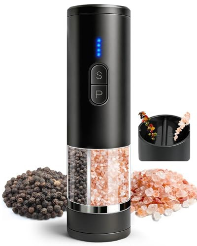 Aotto 2In1 Electric Salt And Pepper Grinder Set UsbC Rechargeable Automatic Mill