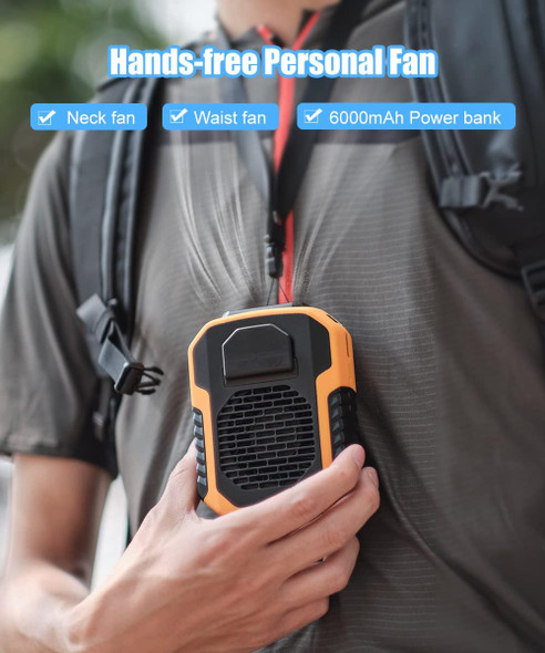 4In1 Clip On Waist Fan, Strong Airflow Portable Neck Fan HandsFree Mini Personal Cooling Fan 23H Long Working Time Prevent 4In1 Clip On Waist Fan, Strong Airflow Portable Neck Fan HandsFree Mini Personal Cooling Fan 23H Long Working Time Prevent