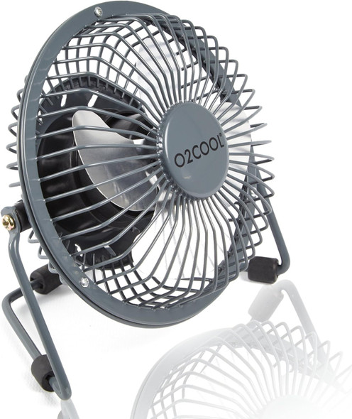 O2Cool 4 Inch Usb Powered Table  Desk Personal Fan  Grey O2Cool 4 Inch Usb Powered Table  Desk Personal Fan  Grey