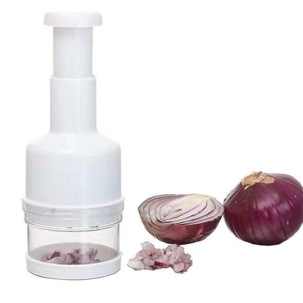 Ovrilossa Food Chopper Manual Vegetable Chopper With Container Stainless Steel Blades Slicer Stainless Steel