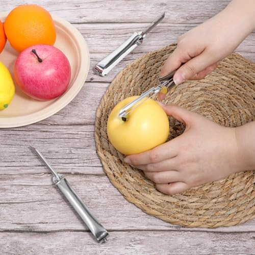 Lxuejie Potato Peeler Vegetable Peelers Stainless Steel Peelers Potatos Peeler Hand Peelering 4Pcs Stainless Steel