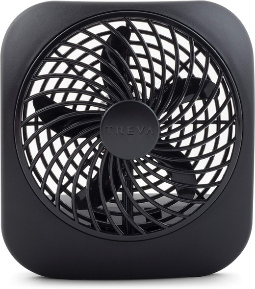O2Cool Treva 5 Inch Battery Powered Fan Portable Desk Fan 2 Cooling Speeds With Compact Folding Tilt Design Small Fan Cubicle