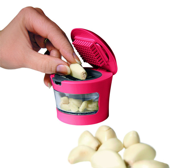 Kitchen Innovations Garlic Perfection Press Crusher Mincer And Storage Container Stainless Steel