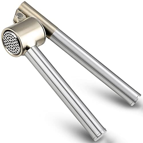 Roeene Garlic Press 304 Stainless Steel Garlic Mincer and Crusher Heavy Duty Stainless Steel