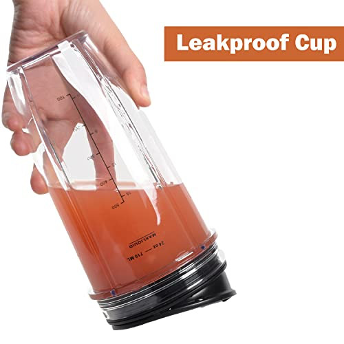 Buecmue Blender Cup With Lid Cups For Ninja Auto Iq Bl480 24 Oz 2 Pack