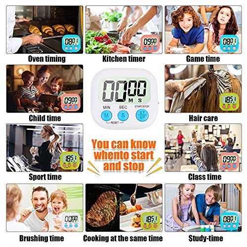 Chemeilai 4Piece MultiFunction Electronic Timer Learning Management Suitable For Kitchen Study Work