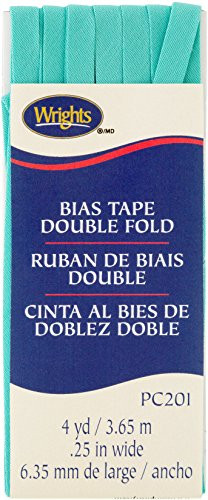Wrights 1172011371 Aquamarine Ii Double Fold Bias Tape 1/4 X4Yd