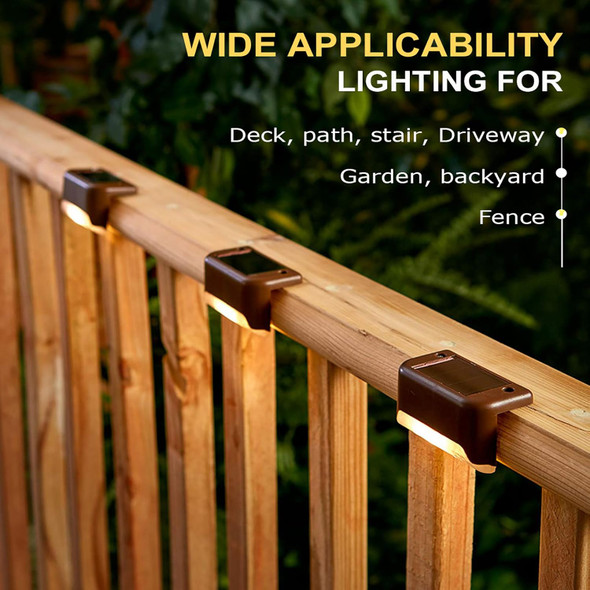 Solar Deck Lights Outdoor, 16 Pack Solar Step Lights Led Waterproof Patio Decor Solar Lights For Outside Railing, Stairs, Fence