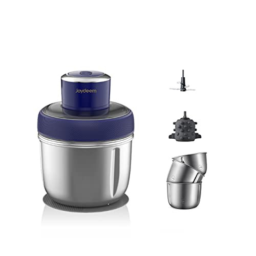 Joydeem Jd376B Electric Food ProcessorMeat Grinder With Garlic PeelerVegetable Fruit Chopper With Stainless Steel