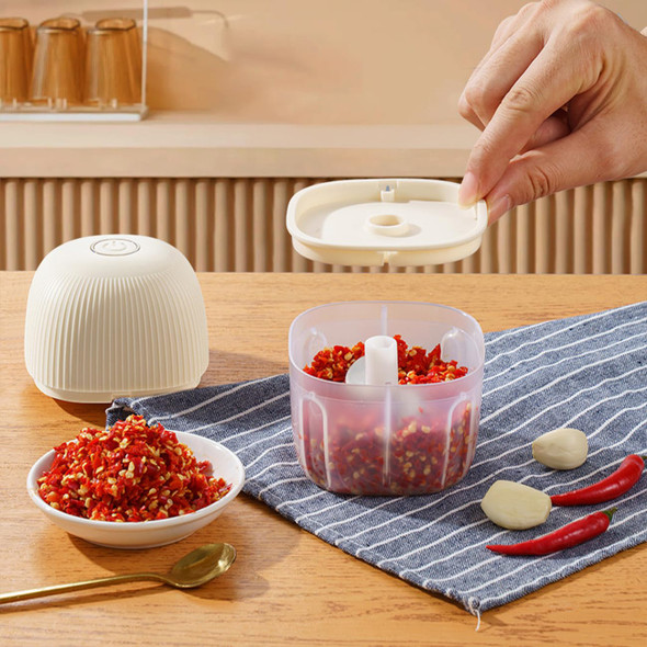 YBaukuang Electric Mini Garlic Chopper Food Chopper Garlic Mincer Usb Vegetable Chopper 250Ml