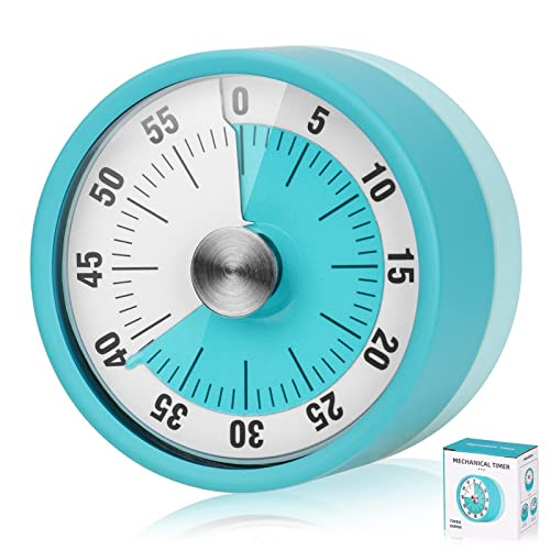Tiechi Kitchen Timer 60Minute Visual Timer For Kids and Adults Wind Up
