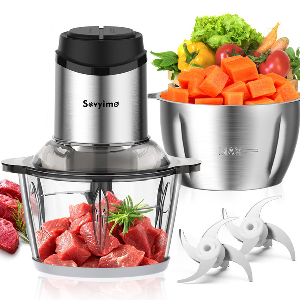 Sovyime Food Processor Meat Grinder Vegetable Chopper For Home Use Sovyime Small 8 Cup 350W