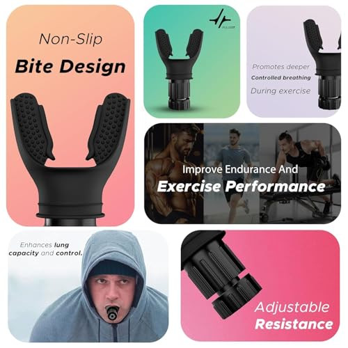 Pulseit Breatheit Portable Breathing Resistance Trainer Compact Exercise Device With Adjustable Resistance