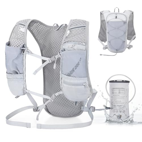 Kzictrs Lightweight Running Hydration Vest For Women Men Breathable Adjustable Hydration Backpack 1.5L
