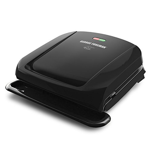 George Foreman 4Serving Removable Plate Electric Grill And Panini Press George Tough NonStick Black