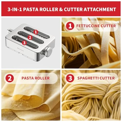 Mavouse All Metal Pasta Attachment 3 In For Kitchenaid Stand Mixer Included 1 Set