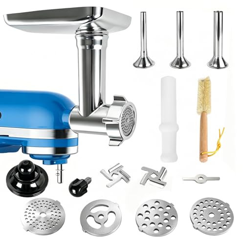Locoadct Meat Grinder Attachment For Kitchenaid Stand Mixer Stainless Steel Food Grinder Stainless Steel