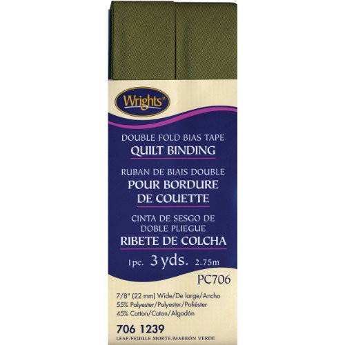 Wrights Wright Products Wrights Double Fold Quilt Binding 7/8 X3Yd Leaf