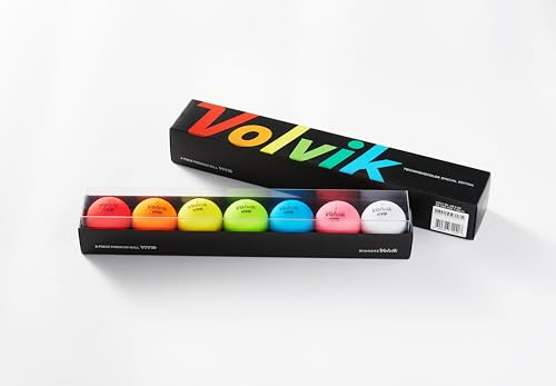 Volvik Rainbow Vivid Golf Ball 7Ball Pack ROYGBWP