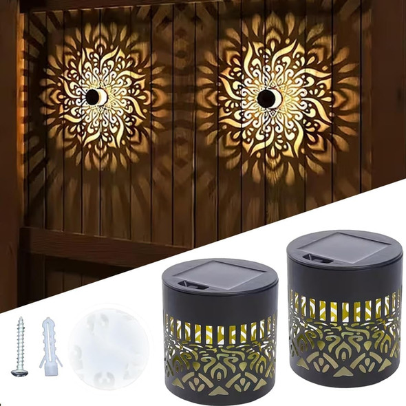 Uniqus Solar Outdoor Fence Lights Solar Wall Step Deck Lights Outdoor Garden 2 Pack Yellow