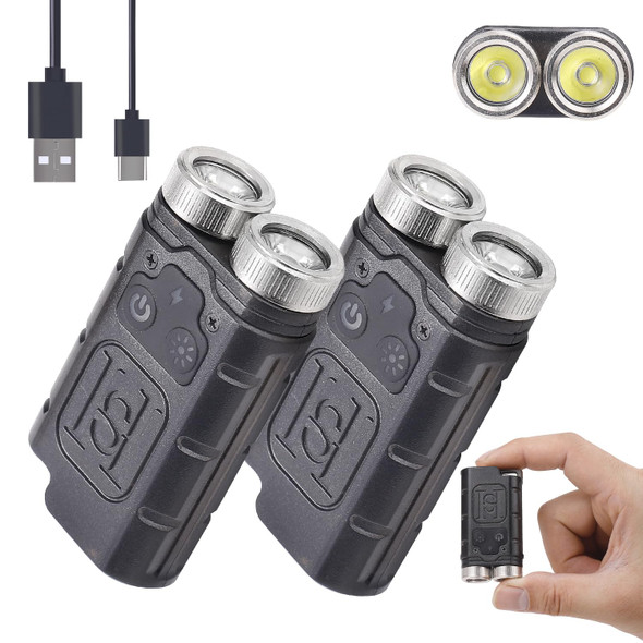 Kunhe K2 1000 Lumens Keychain Flashlight Rechargeable Ip65 Waterproof 6 Lighting Modes 2 Pack