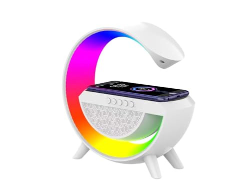 Pxujoqecg Table Lamp With Bluetooth Speaker G Bedside Light With Wireless Charger 15W