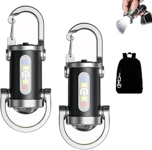 Uniqus Rechargeable Keychain Flashlights1200 Lumens Edc Mini Flashlights'portable Rechargeable Bright Keychain Flashlight'compatible 2Pcs