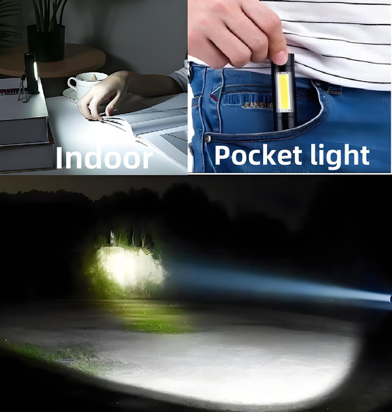 Darlur Mini Small Pocket Led Flashlight'usb Rechargeable High Lumens Bright Powerful Edc 5Pack
