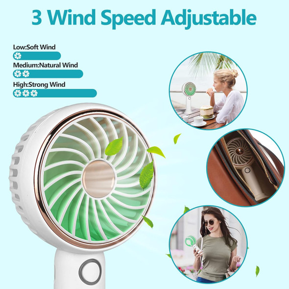 Hand Held Fan, Mini Portable Fan With 3 Speed Adjustable Cooling Fan, Handheld Fan Rechargeable With Base For Kids Women Men Hand Held Fan, Mini Portable Fan With 3 Speed Adjustable Cooling Fan, Handheld Fan Rechargeable With Base For Kids Women Men