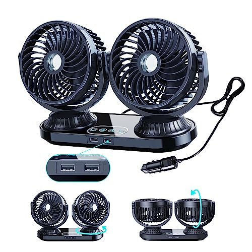 Xuenair Auto Oscillating / Car Fan Cigarette Lighter Plug For Pickup Truck 12V