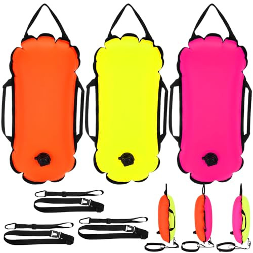Vertintong Swim Buoy Float Swim Bubble Safety Float Highly Visible Tow With 3 Pcs