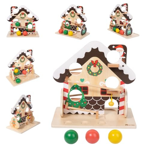 Adena Montessori Wooden Ball Drop Gravity Toy 13Y