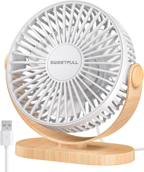 Sweetfull Desk Fan Usb Small Fan, 3 Speeds Portable Fan, 360° Rotate Personal Desktop Table Fan, Mini Fan Quiet Operation Sweetfull Desk Fan Usb Small Fan, 3 Speeds Portable Fan, 360° Rotate Personal Desktop Table Fan, Mini Fan Quiet Operation