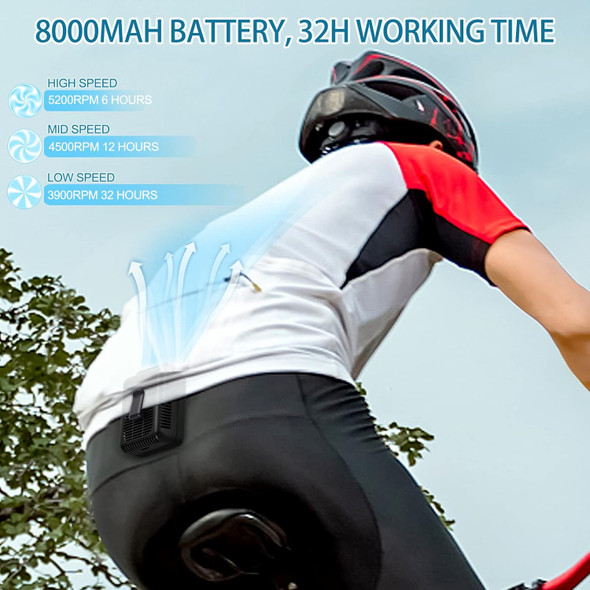 8000Mah Waist Fan With 32H Working Time, Portable Mini Shirt Fan With 3 Speeds, Battery Powered HandsFree Wearable Body Fan 8000Mah Waist Fan With 32H Working Time, Portable Mini Shirt Fan With 3 Speeds, Battery Powered HandsFree Wearable Body Fan