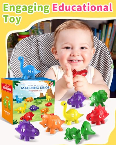 Walenty Dinosaur Alphabet Learning Toys For Toddlers Kids 35 Montessori Educational Toys 26Pcs