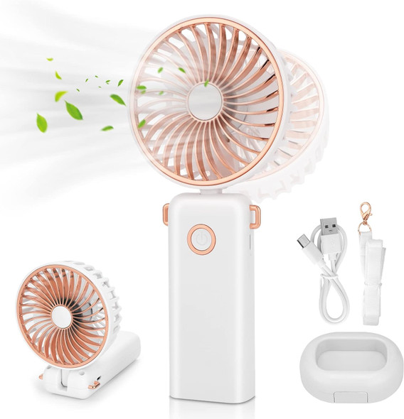 Handheld Fan, Portable Fan Usb Rechargeable With 3 Speeds, Battery Operated Electric Powered Mini Fan Foldable Desktop Fans With Handheld Fan, Portable Fan Usb Rechargeable With 3 Speeds, Battery Operated Electric Powered Mini Fan Foldable Desktop Fans With