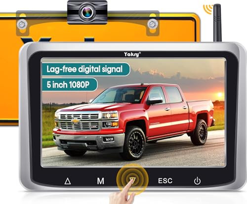 Yakry Wireless Backup Camera With 5Inch Hd Screen: 1080P Rear View Camera Clear