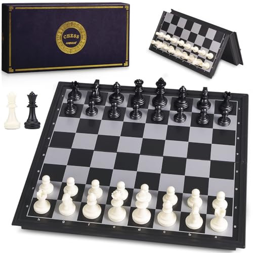 Amerous Magnetic Travel Chess Set With Folding Chess Board 10 Inches