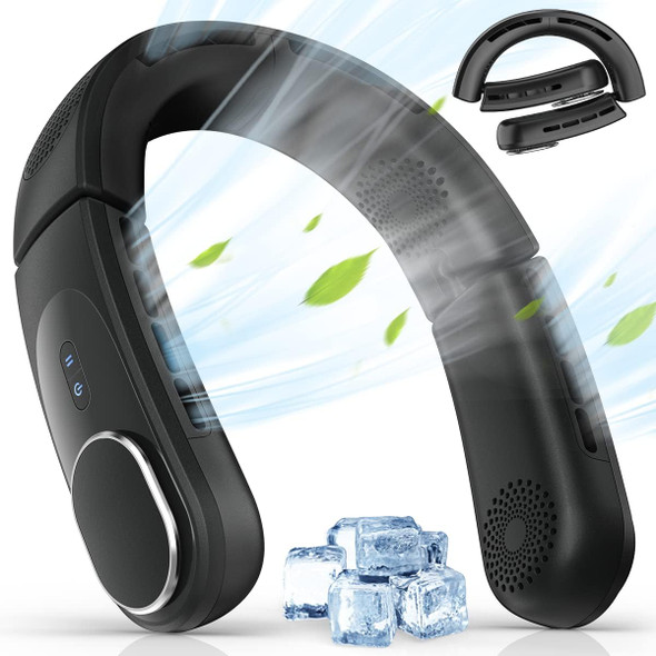 Chillgo Bladeless Neck Fan Personal Portable Fan Neck Air Conditioner Cooling Wearable Fan Rechargeable Max 12Hrs, 4 MotorsAirflo Chillgo Bladeless Neck Fan Personal Portable Fan Neck Air Conditioner Cooling Wearable Fan Rechargeable Max 12Hrs, 4 MotorsAirflo