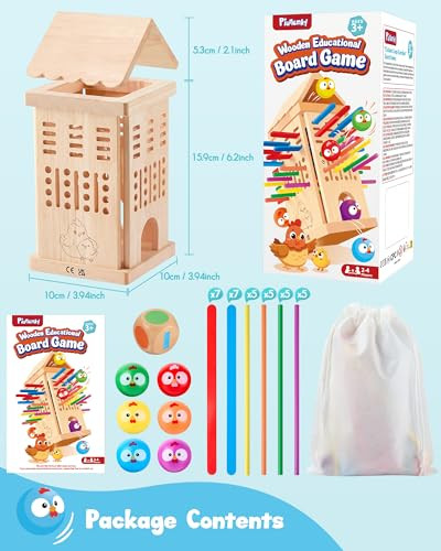 Piunemky Montessori Toys Wooden Board Games For 3 4 5 6 Years