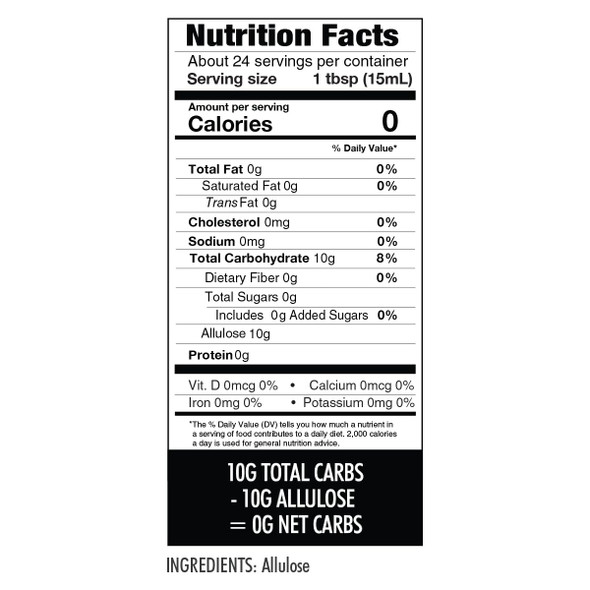 Wholesome Yum Liquid Allulose Sweetener (Syrup 16.7 Oz