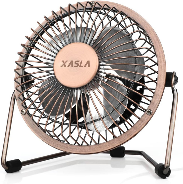 Xasla 4 Inch Small Usb Desk Fan, Mini Quiet Fan With Metal Construction Strong Airflow 360°Adjustable Tilt Angle, Personal Coolin Xasla 4 Inch Small Usb Desk Fan, Mini Quiet Fan With Metal Construction Strong Airflow 360°Adjustable Tilt Angle, Personal Coolin