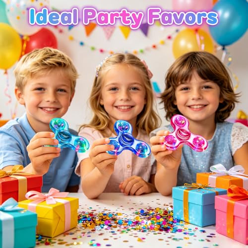 Fasray Fidget Spinner Light Up Sensory Fidget Toys Adults Kids 4812 With 3 Pack