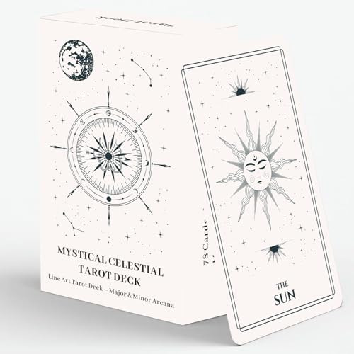 Zhqgyn Mystical Celestial Tarot Deck 78 Tarot Cards For Beginners With Major