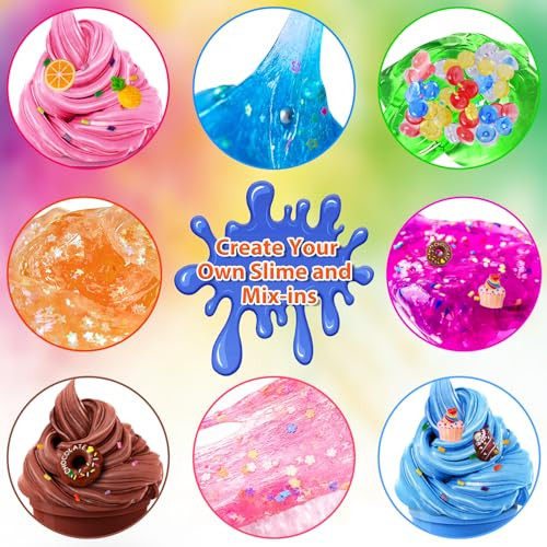 Yopinsand Diy Slime Kit Slime Making Kit For Girls Crystal Clear Slime 32 Cups Clear