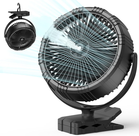Misting Fan Rechargeable 10000Mah Battery, 8Inch Mister Fan With Clip 3 Speeds With Timer Function, 360° Rotatable Spray Fan Misting Fan Rechargeable 10000Mah Battery, 8Inch Mister Fan With Clip 3 Speeds With Timer Function, 360° Rotatable Spray Fan