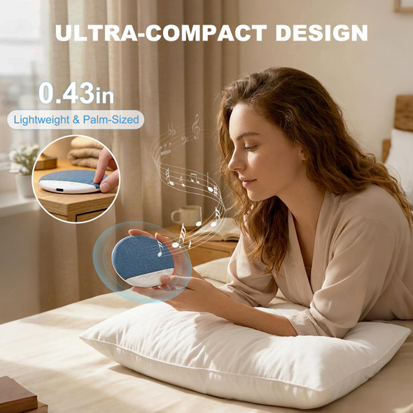 Vitomas Sleep White Noise Machine With Smart Bluetooth 5.4 Pillow Speaker White