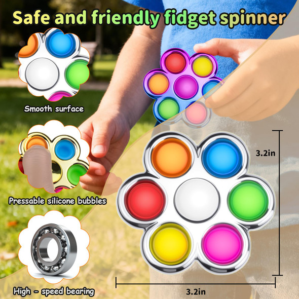 Aveloki Fidget Spinner PopFidget Spinners For Kids and AdultsFidget Toys Adults Stress 6 Pack