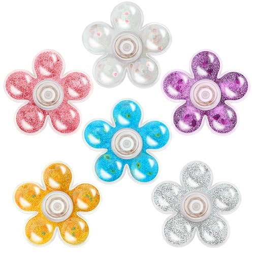 Atesson Fidget Spinner Glitter Liquid Fidget Toys For Stress Relief Anxiety Adhd 6 Pack